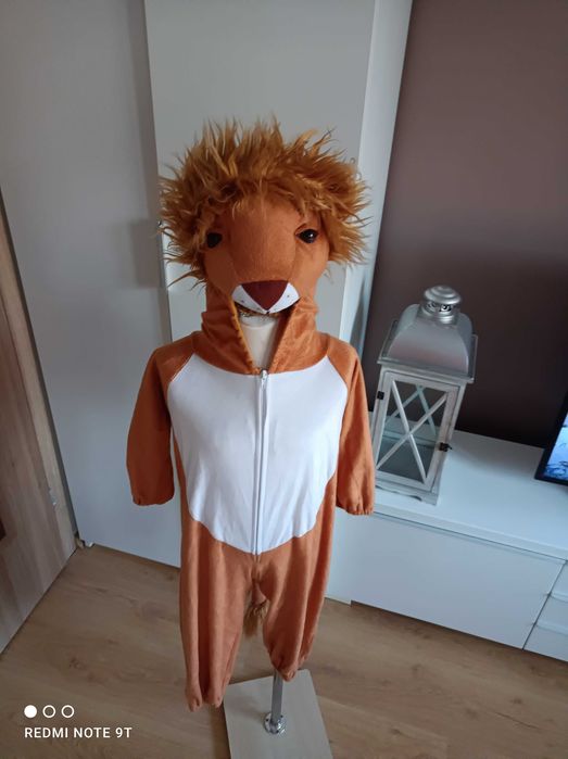NOWY strój karnawałowy LEW LWA SIMBA przebranie kostium 86/92 (366)