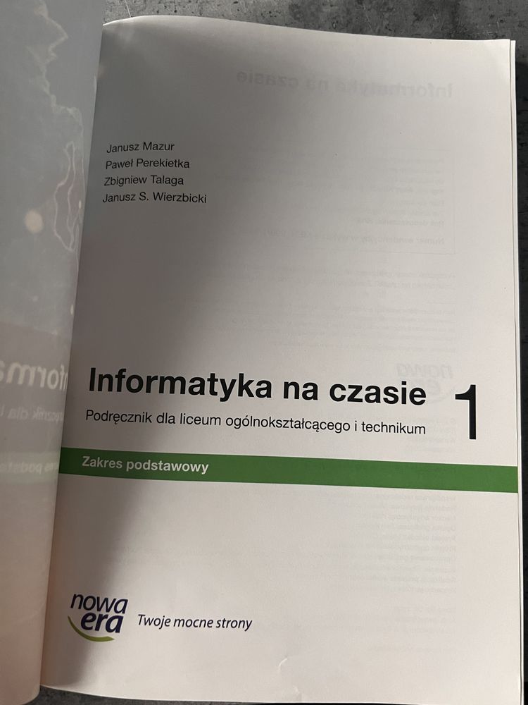 Informatyka na czasie 1 Nowa era