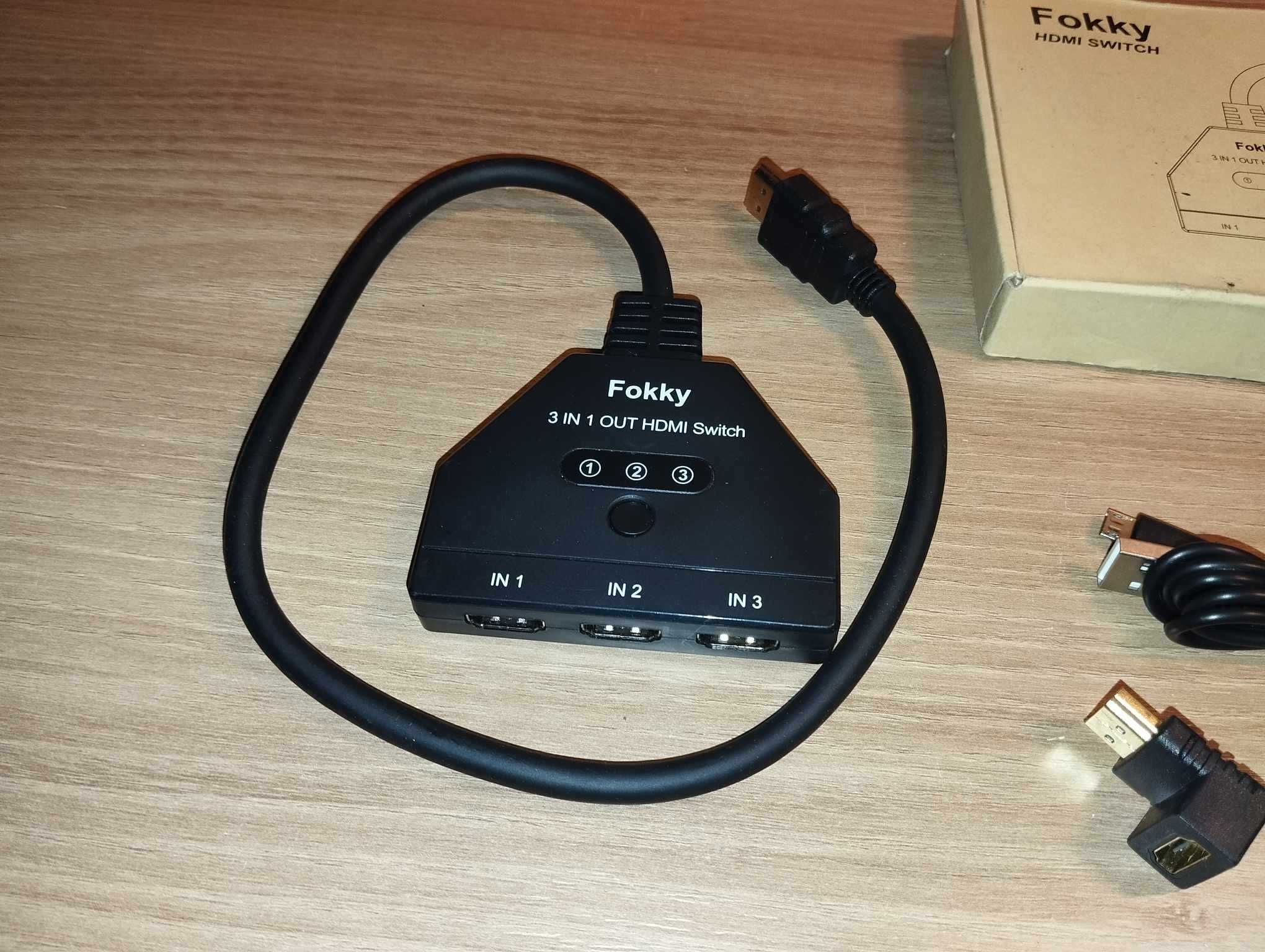 HDMI Switch - 3 w 1 - FOKKY HS329-BK