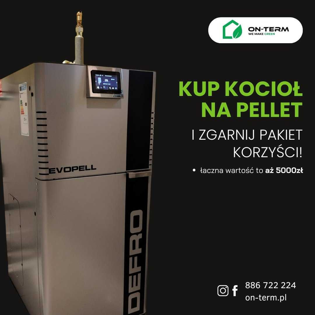 Piec na pellet Z MONTAŻEM Defro Delta EkoPell 20 kW 5kl kocioł pellet