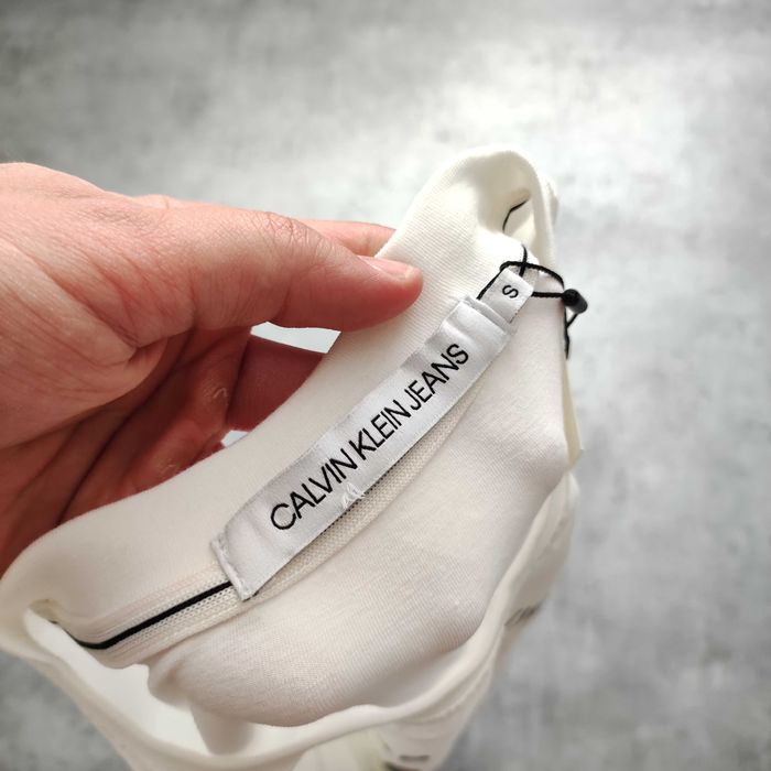 MĘSKA Elegancka Koszulka PREMIUM Biała NOWA Metka Calvin Klein CK logo
