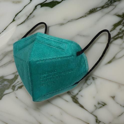 Maseczka Ochronna FFP2 5-warstwowa 3D Zielona z Regulowanym Klipsem CE