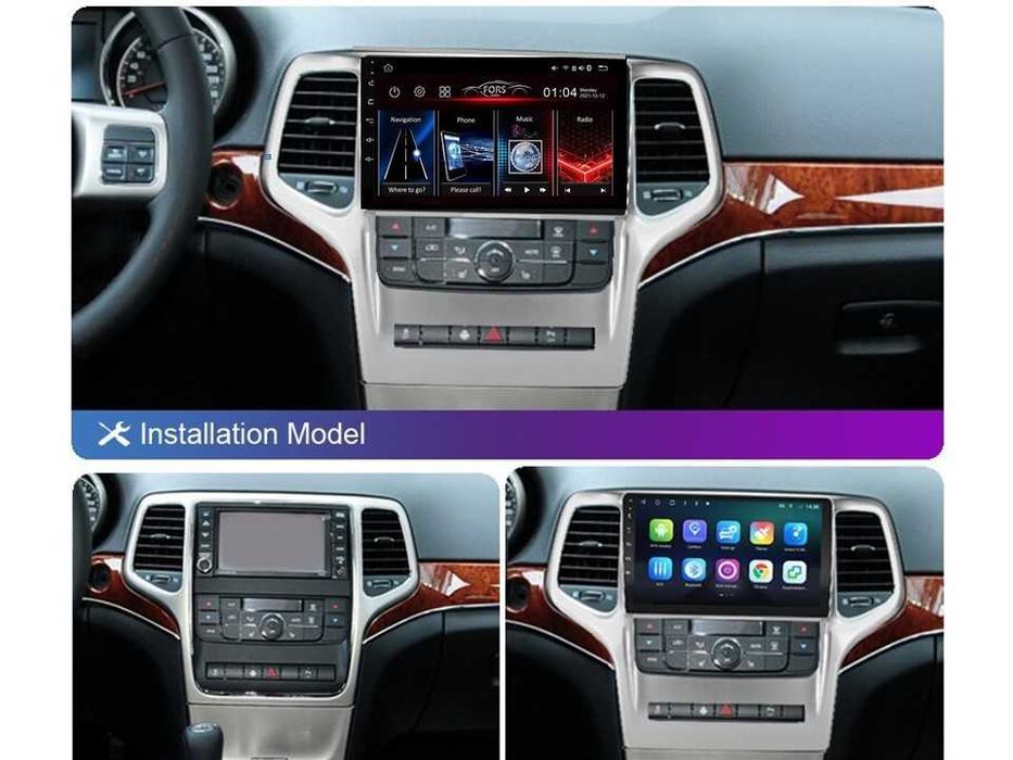 Radio samochodowe Android Jeep Grand Cherokee (9", UV, silver) 2008-12