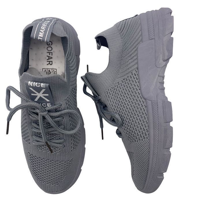 Buty damskie sportowe sneakersy szare wsuwane elastyczne rozm 37