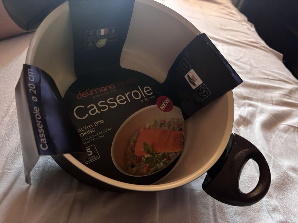 Кастрюля delimano FELICITA made in Italy100% Casserole HEALTHY ECО20cm