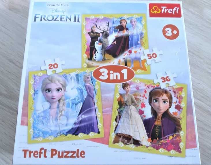 Puzzle Kraina Lodu Frozen 2 Moc Anny i Elsy 3w1