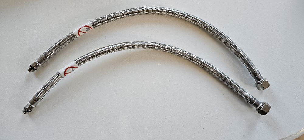 Przyłączeniowy wąż do wody GW3/8 dł. 45 cm - 2 sztuki
