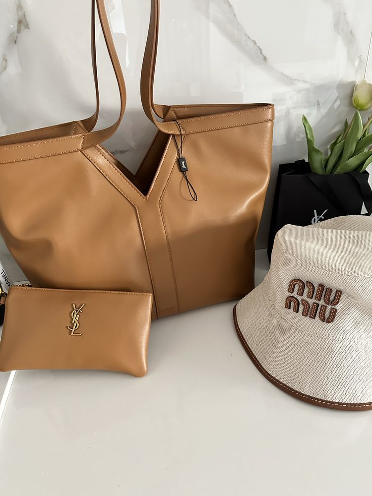 Torba camel YSL piekny model shoper