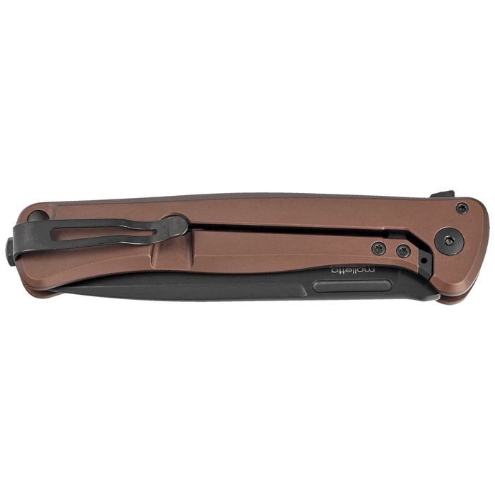 Nóż składany LionSteel Skinny Earth Aluminium/Natural Canvas Micarta,
