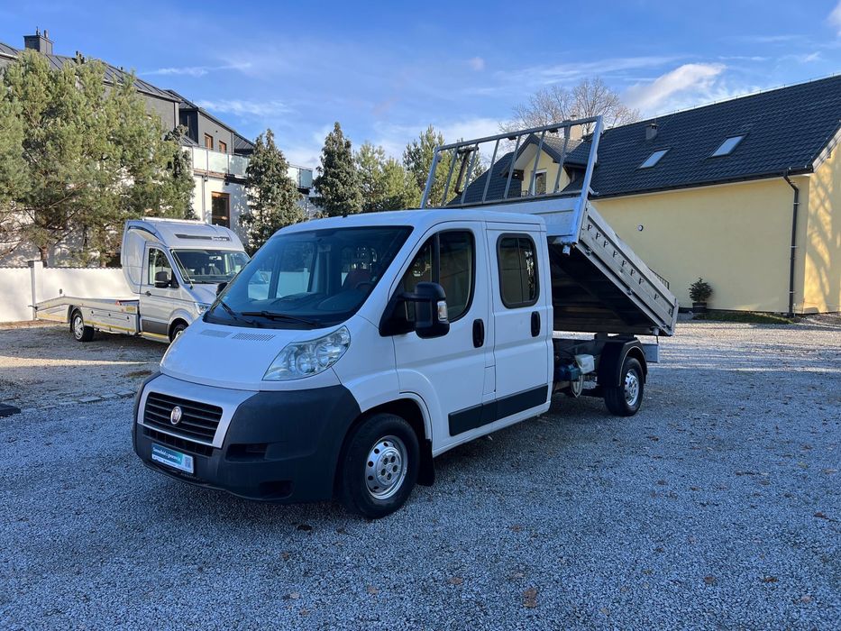 Fiat Ducato WYWROTKA Trójstronna Podwozie Załogowe Brygadówka Skrzynia HAK 2.3 MultiJet 120KM Wywrotka  Pierwszy Właściciel, Salon Polska, FV Vat 23%