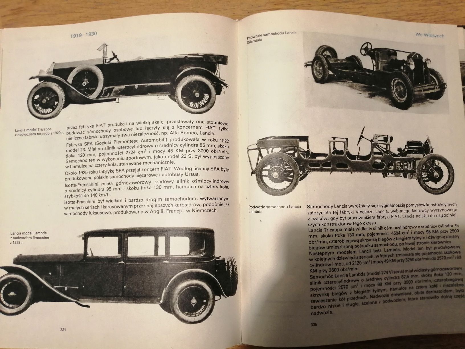 Książka-poradnik Historia starych samochodow