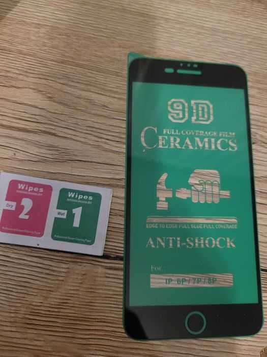 Szkło ceramiczne iphone 6 plus 7 plus 8 plus czarne