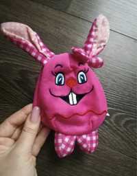 Portfel dla dziewczynki różowy królik etui saszetka z zamkiem