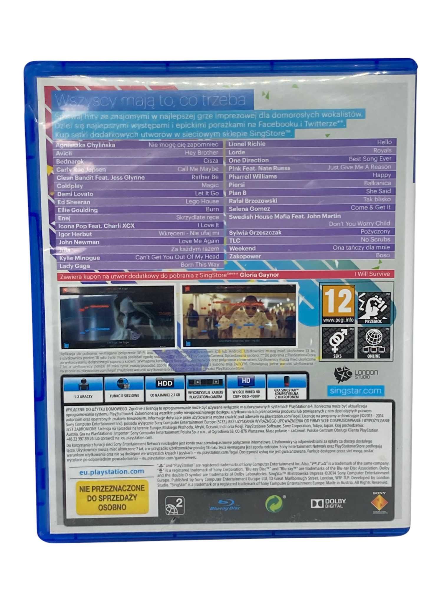 Gra na konsolę PS4: Singstar Mistrzowska Impreza