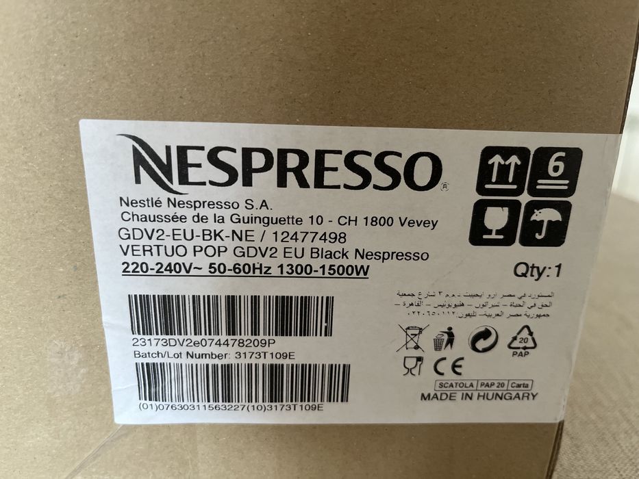 Maquina nespresso vertuo pop preta + 30 capsulas de cafe