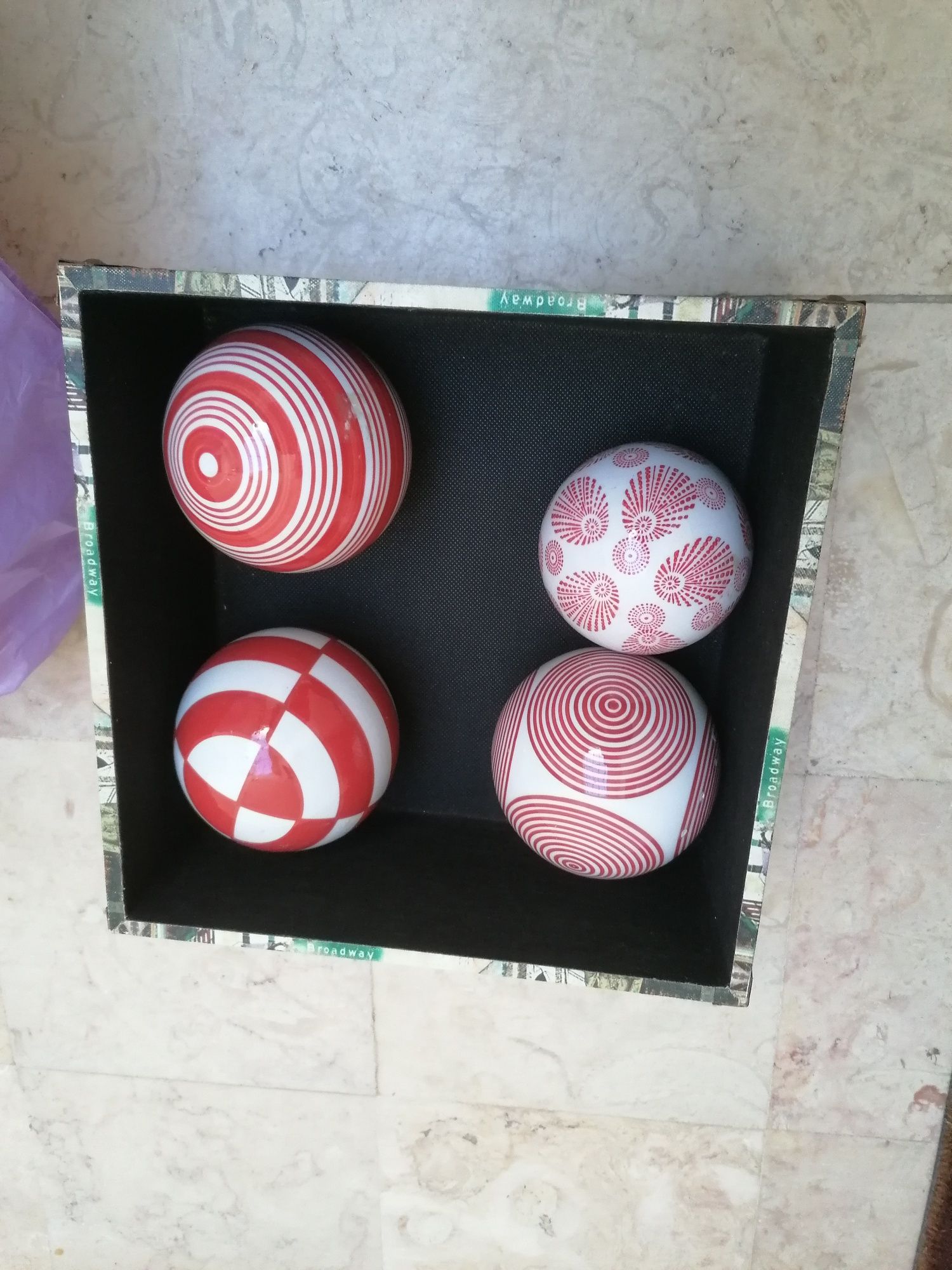Bolas de porcelana decorativas