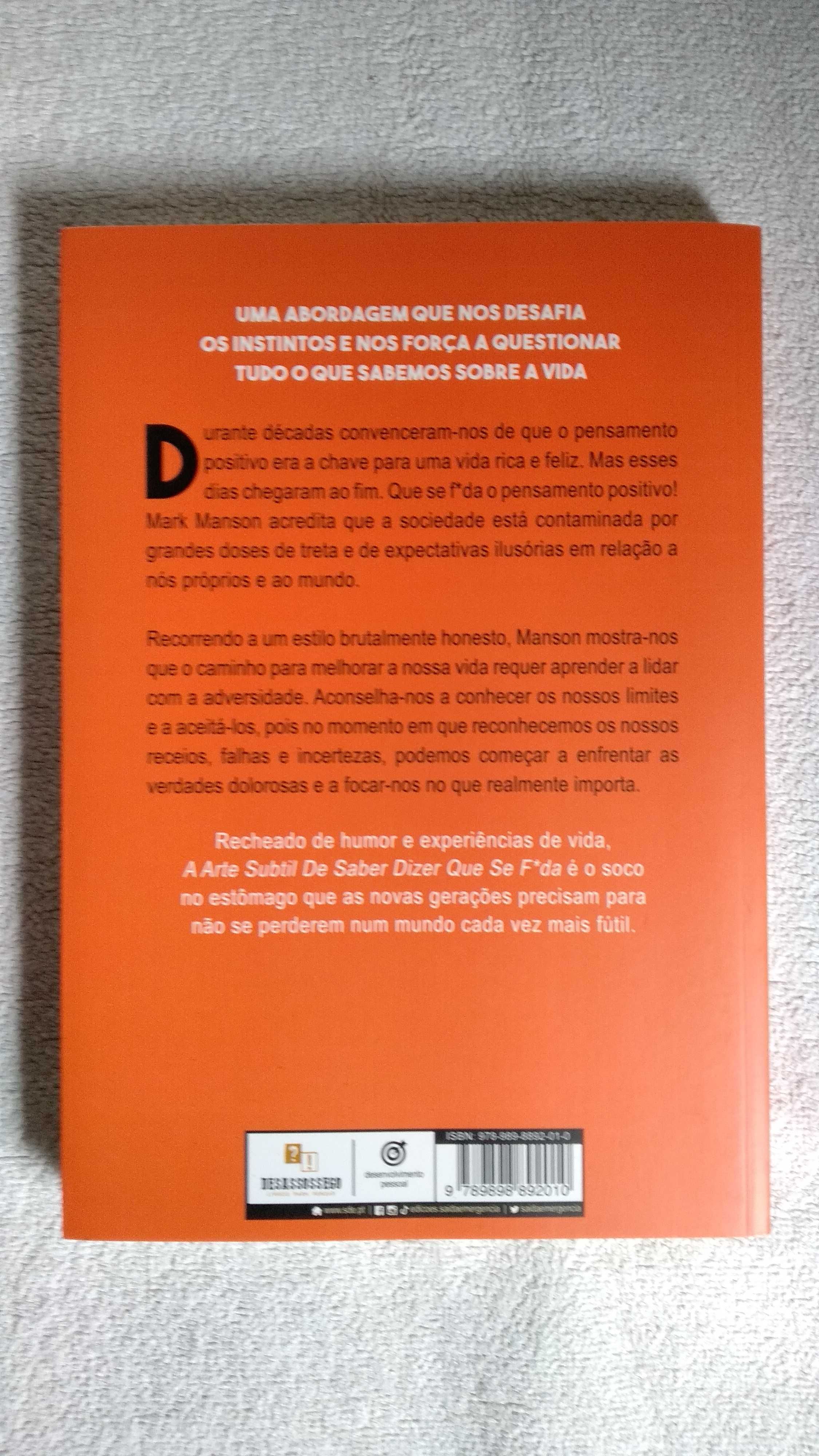 A Arte Subtil de Saber Dizer Que Se Fda - Mark Manson