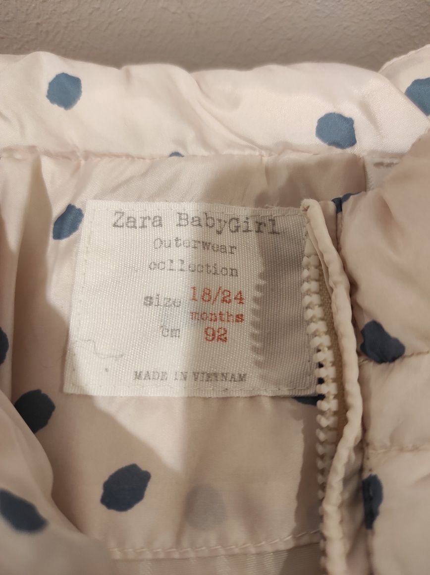 Kurtka dla dziewczynki Zara Baby girl rozmiar 92