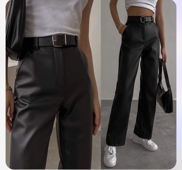 Штани з еко шкіри