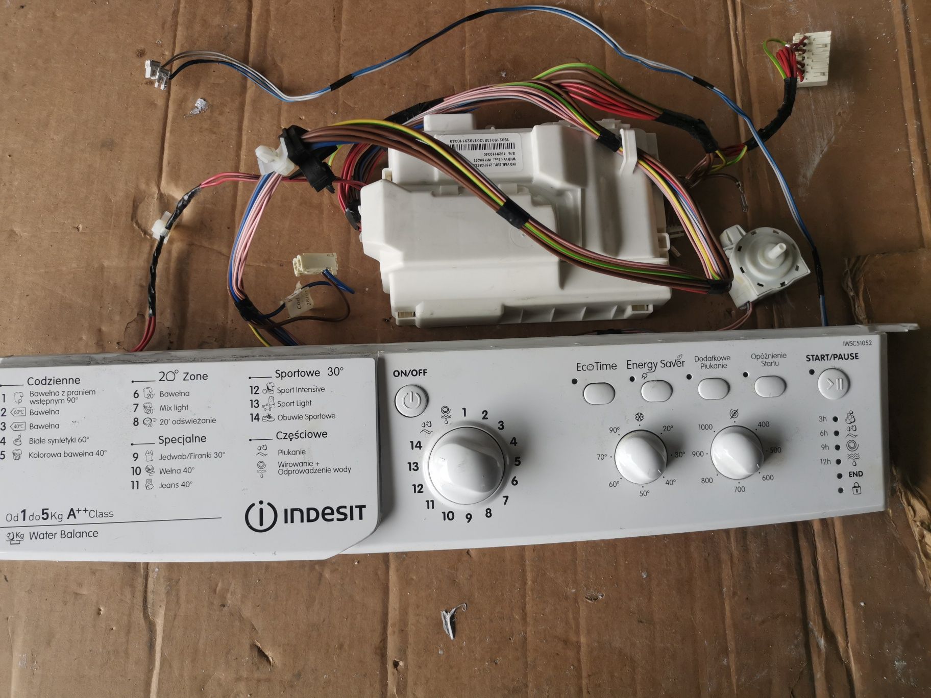 Moduł sterowania programator pralki Indesit części