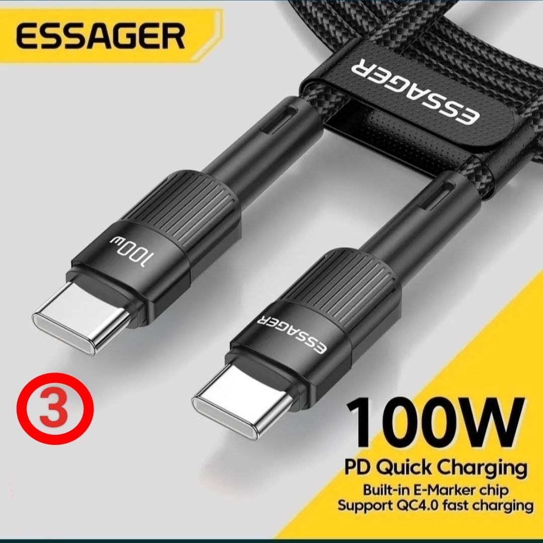 Кабель USB- ТуреС, ТуреС-TypeC, 100w 6A, 1,2m