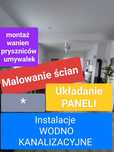 Malowanie ścian układanie paneli instalacje wodno kanalizacyjne
