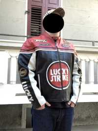 Мужская Кожанная Курточка Lucky Strike,рр ХЛ-ХХЛ,Moto,Leather