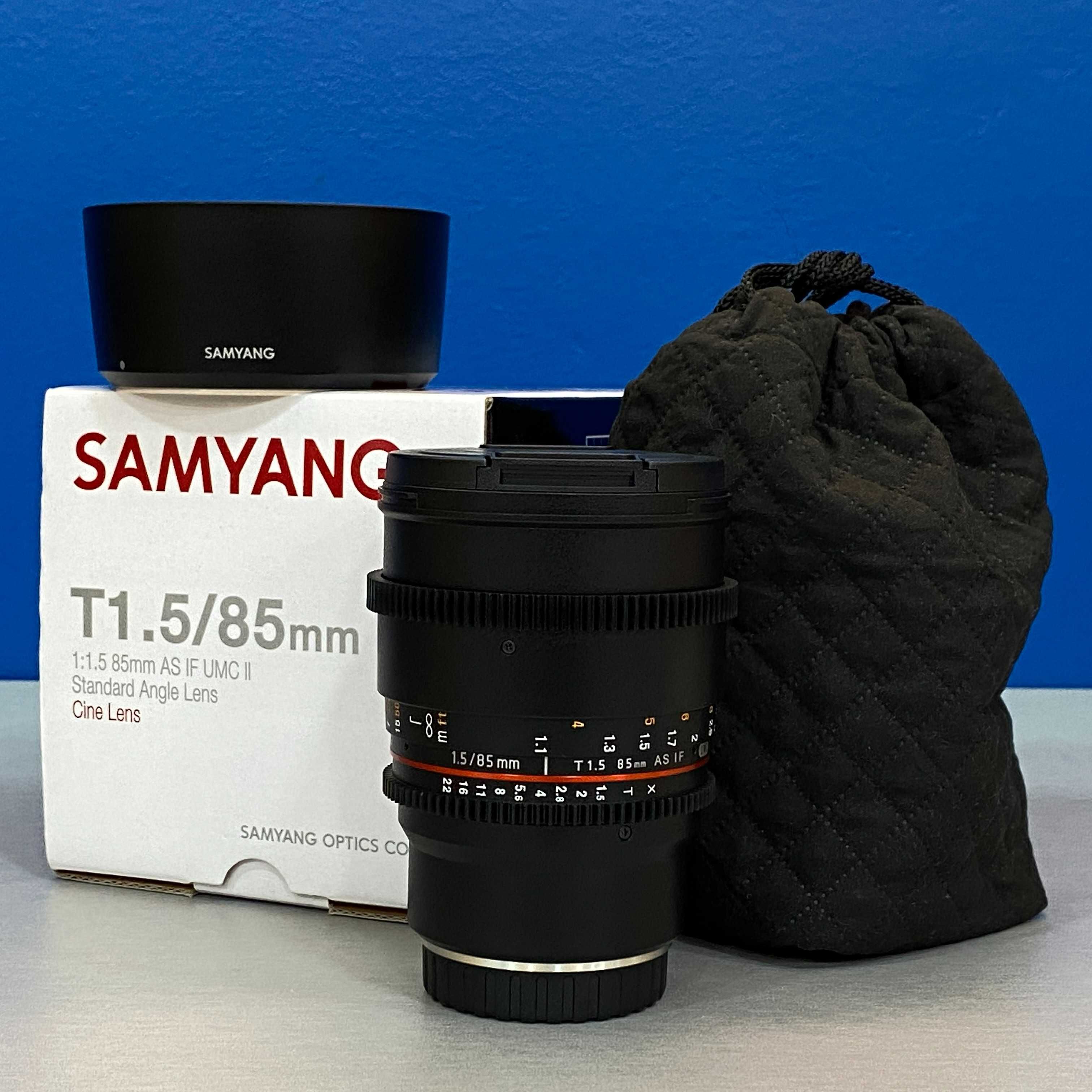 Samyang 85mm T1.5 AS IF UMC II (Fujifilm) - 3 ANOS DE GARANTIA