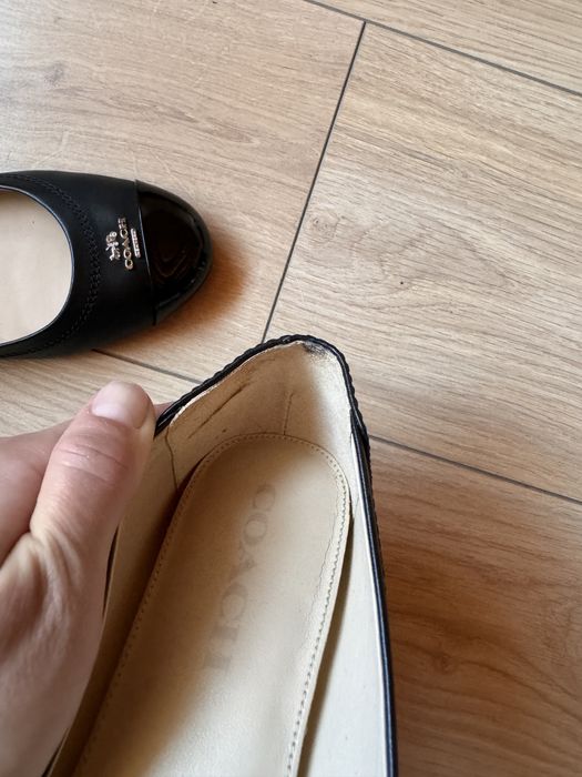 Чорні шкіряні балетки coach оригінал