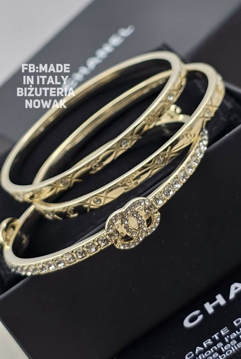 Bransoletka chanel cyrkonie 3sztuki