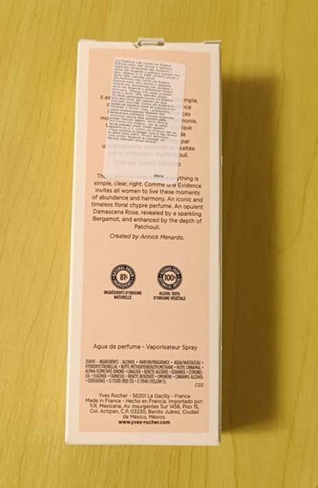 Kultowa woda perfumowana od Yves Rocher "Comme une Evidence", 100 ml