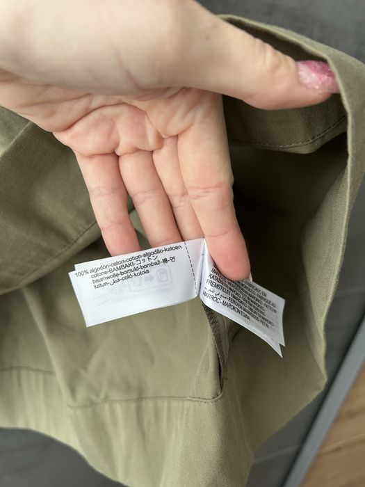 Nowa z metką sukienka ZARA M 38 100% bawełna khaki luźna kimonowa góra