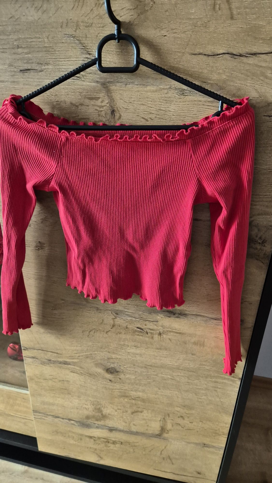 Bluzka, bluzka z długim rękawem, crop top, hiszpanka