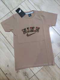 Beżowy t-shirt Nike dla chłopca 12 lat