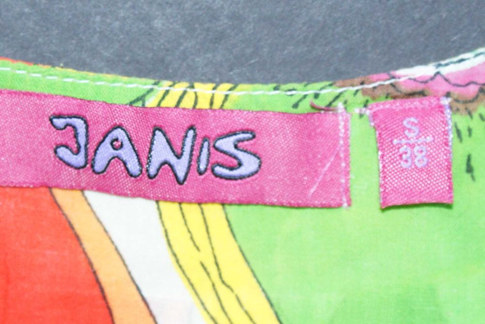 JANIS_Piękna Sukienka_biała kolorowe kwiaty falbany bawełna BOHO_M/38