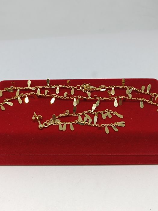 Złoty łańcuszek Finezyjny dł 45-47cm, złoto próby 585