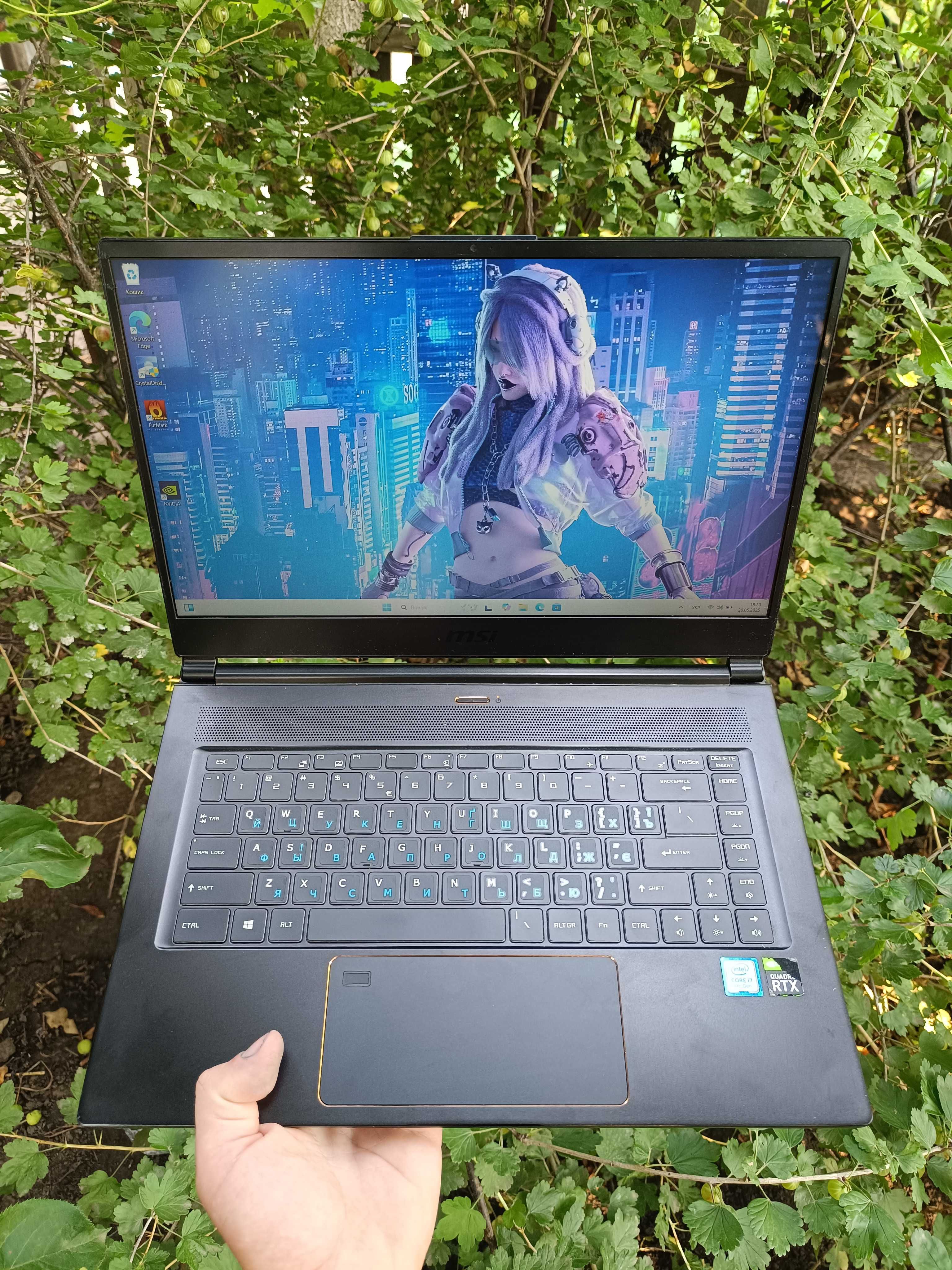 6 ядер, Ігровий ноутбук MSI (i7 9750H/16gb/512 ssd m2/RTX 3000 6GB)