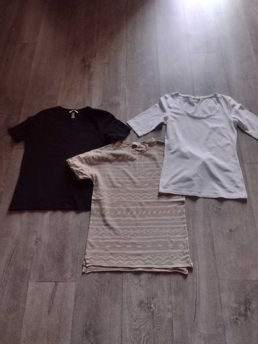 T-shirty bawełniane 3 sztuki r. S