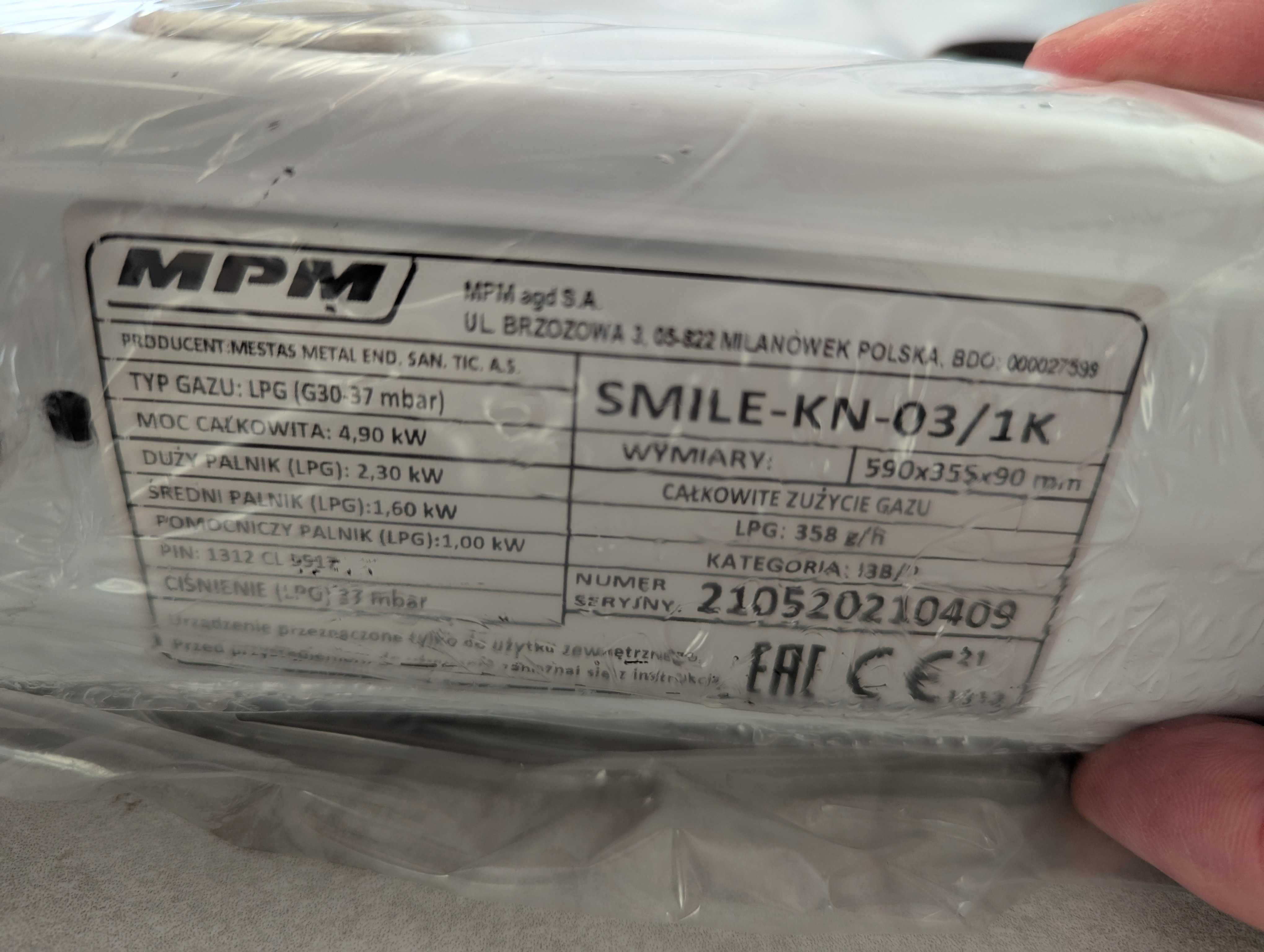 Kuchenka gazowa MPM Smile-KN-03/1K