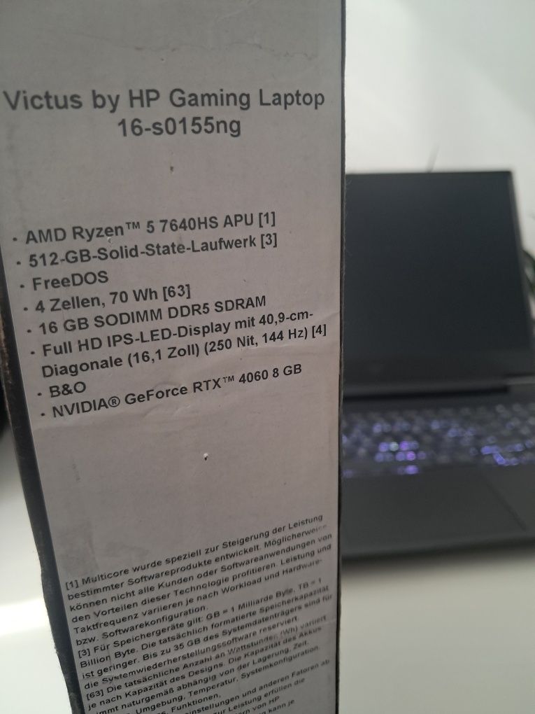 RTX 4060 8gb + R5 7640HS • HP Victus  16" 144hz • 16gb/512 ssd