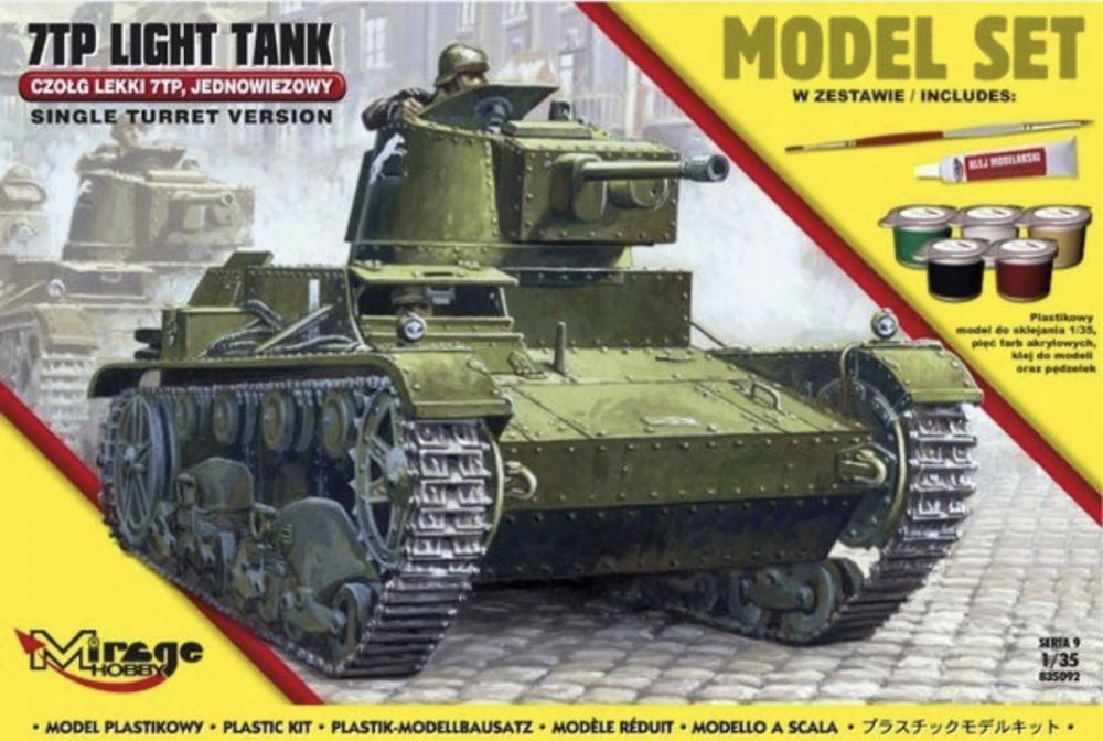 Model plastikowy do sklejania czołg 7TP set Mirage 835092