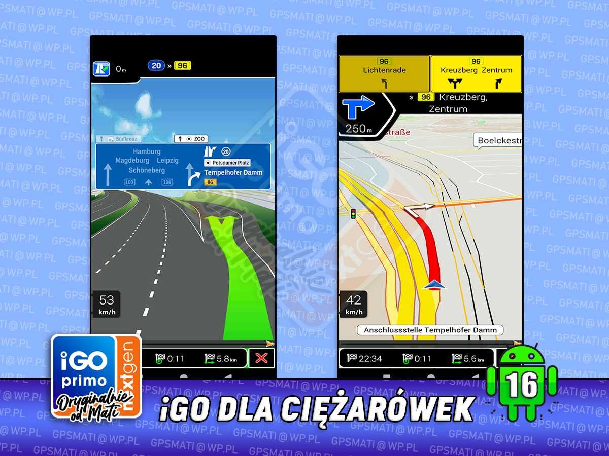Mapy Nawigacja iGO Nextgen TIR 2025 Ciężarowki ANDROID 14 15 16 Radary