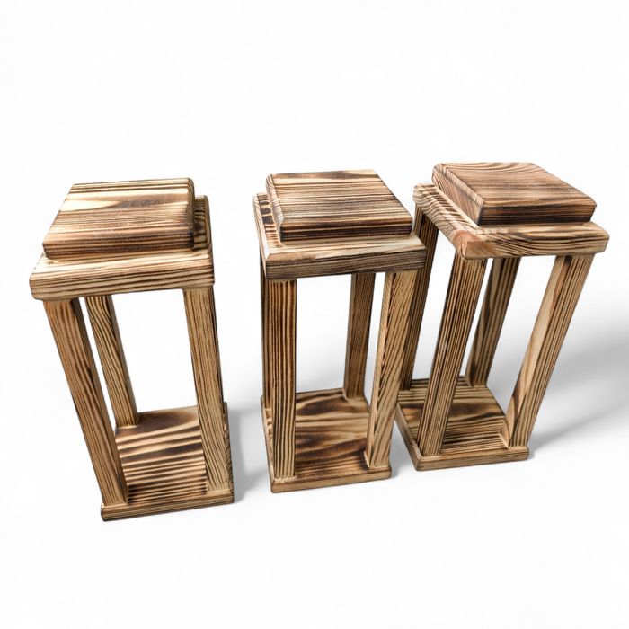 Zestaw trzech lampionów opalanych 10x25 impregnowane