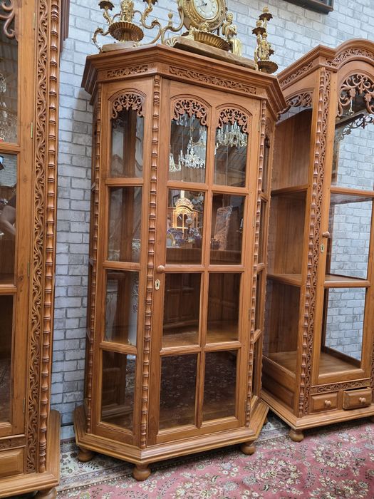 Witryna trapez 100 cm orient akacjowa Indie Tajlandia #1789 S. Węgrów