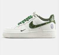 Кросівки Чоловічі Nike Air Force 1 x BAPE White Green Premium