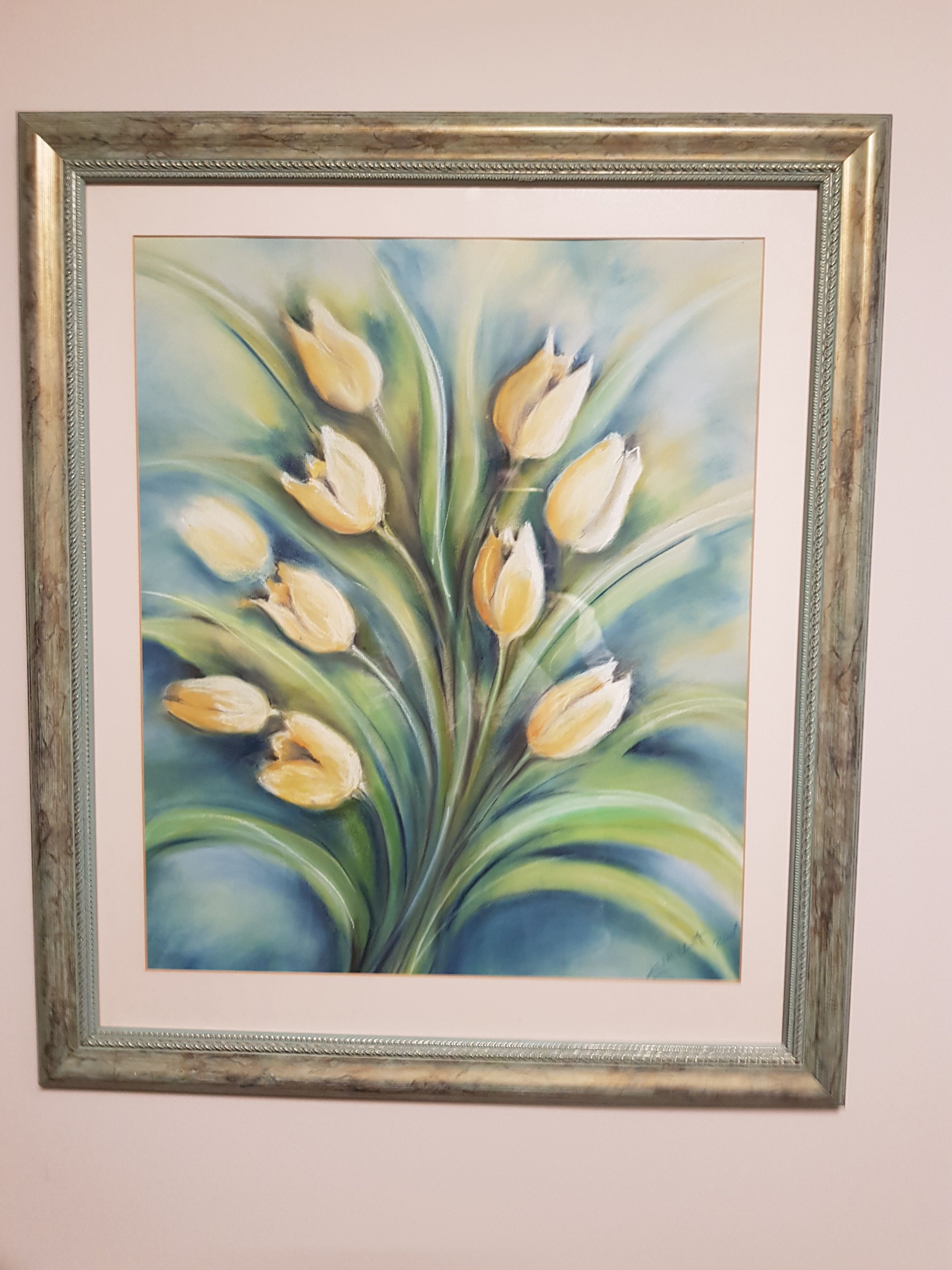 sprzedam obraz bukiet tulipanów