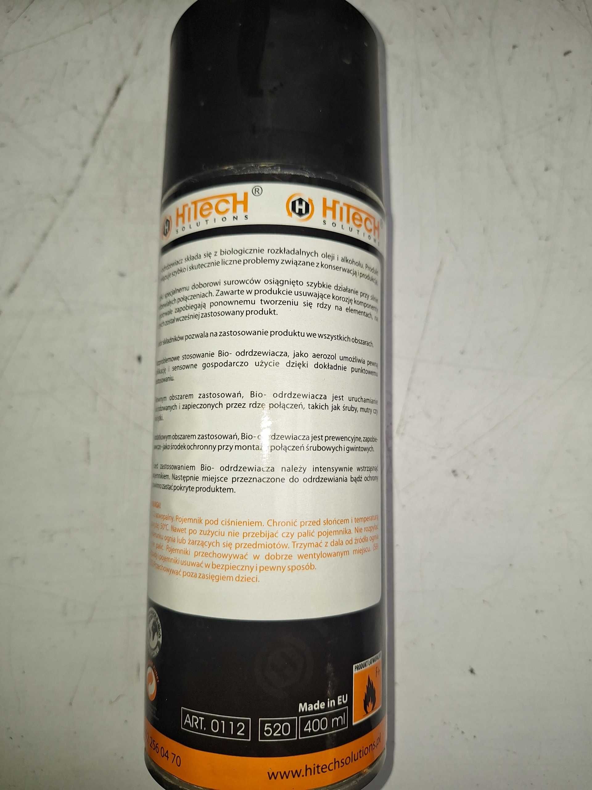 Odrdzewiacz, Bio-odrdzewiacz Hitech 400 ml