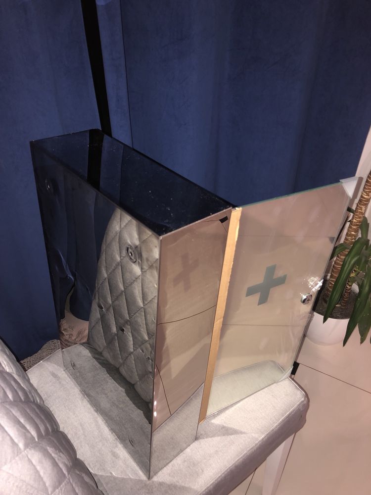 Szafka medyczna Apteczka wisząca z lustrem Pierwsza pomoc domowa Inox
