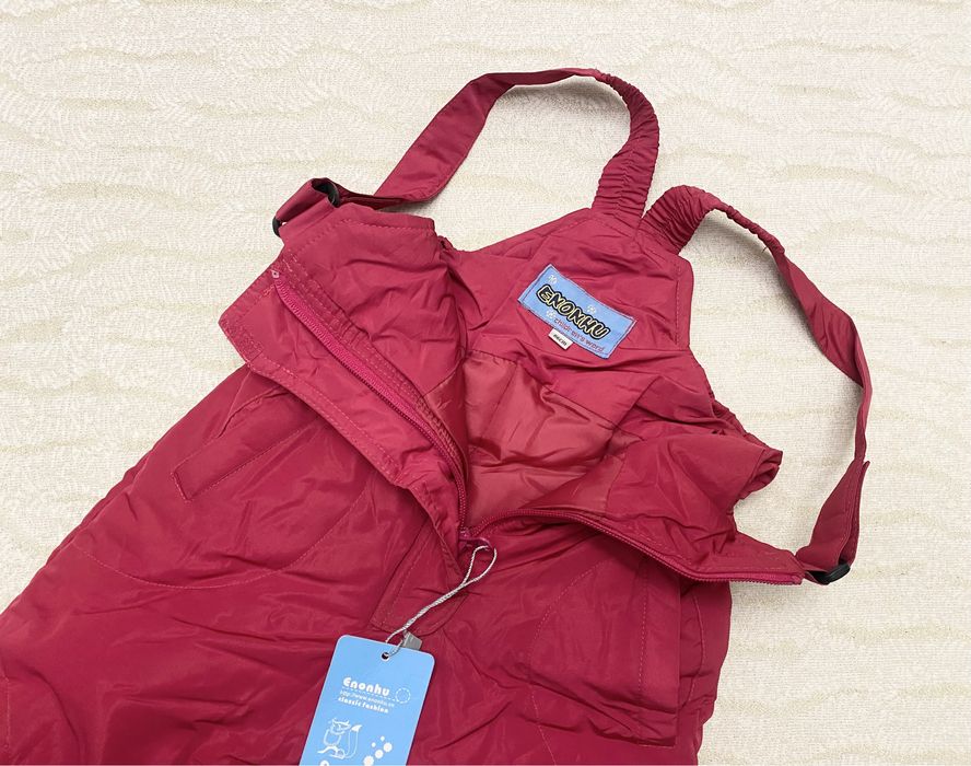 Зимовий/зимний напівкомбенізон для дівчинки/лижні штани 86-104