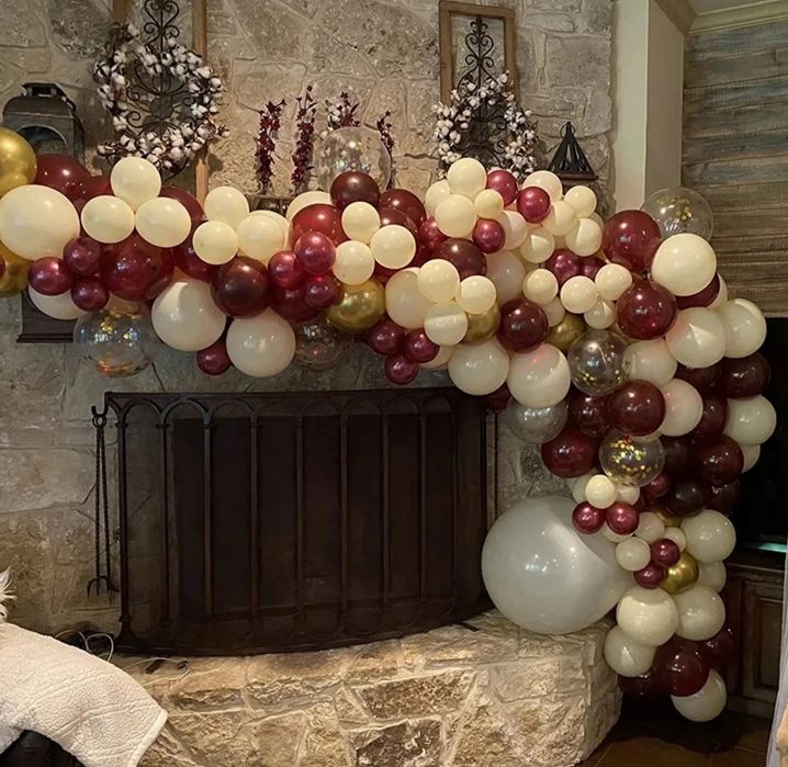 Girlanda balonowa balony 103 el na wesele ślub chrzest komunię ściankę